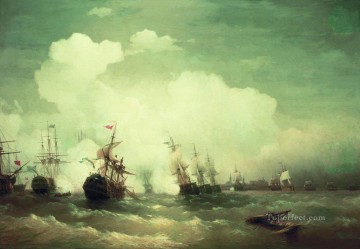 Batalla naval en Revel 1846 Romántico Ivan Aivazovsky ruso Pinturas al óleo